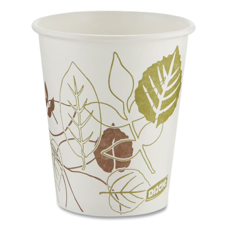 DIXIE FOOD SERVICE Pathways Paper Hot Cups, 10 oz, White/Brown, 50/Sleeve, 20 Sleeves/Carton (DXE2340PATH)
