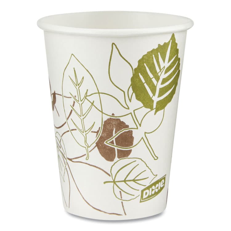 DIXIE FOOD SERVICE Pathways Paper Hot Cups, WiseSize, 8 oz, White/Brown, 25/Pack (DXE2338WSPK) thumbnail 2