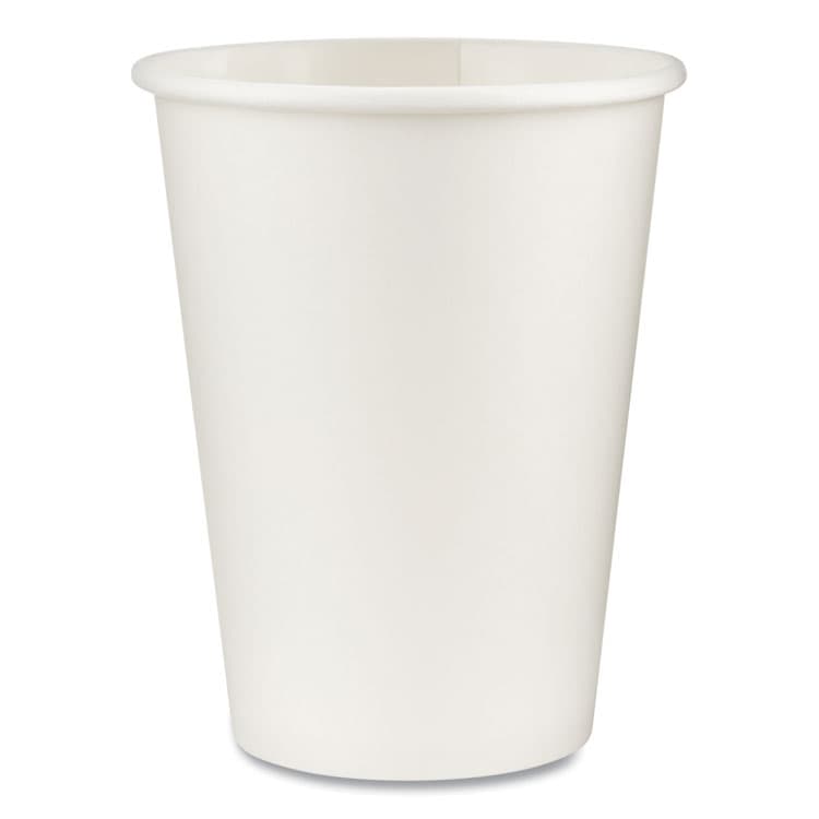 DIXIE FOOD SERVICE Paper Hot Cups, 12 oz, White, 50/Sleeve, 20 Sleeves/Carton (DXE2342W)