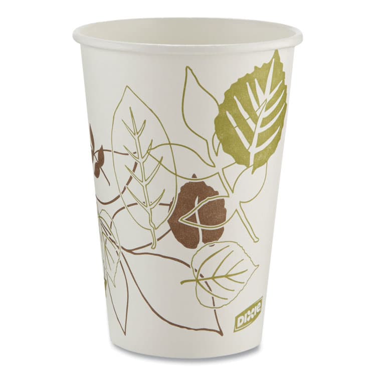 DIXIE FOOD SERVICE Pathways Paper Hot Cups, 16 oz, White/Brown, 50/Sleeve, 20 Sleeves/Carton (DXE2346PATH)