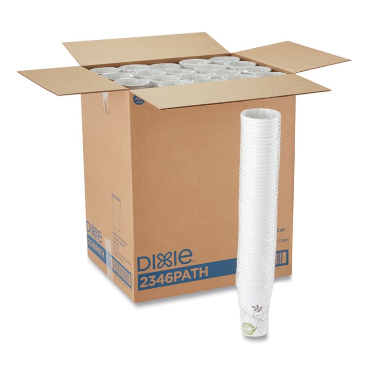 DIXIE FOOD SERVICE Pathways Paper Hot Cups, 16 oz, White/Brown, 50/Sleeve, 20 Sleeves/Carton (DXE2346PATH) thumbnail 2