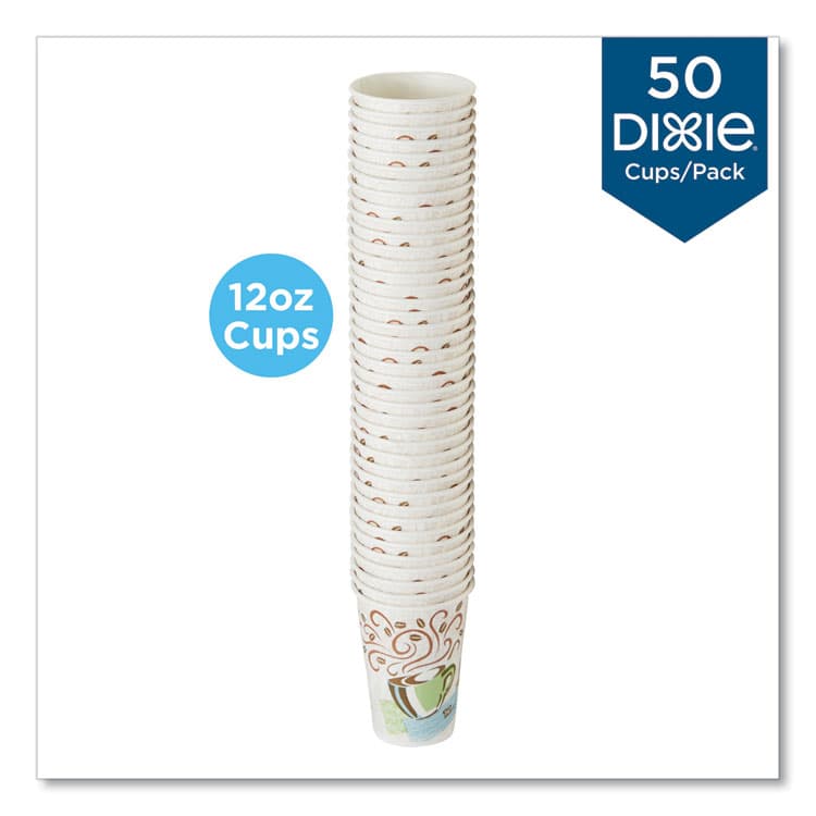 DIXIE FOOD SERVICE PerfecTouch Paper Hot Cups, 12 oz, Coffee Haze Design, 50/Pack (DXE5342CDPK) thumbnail 2