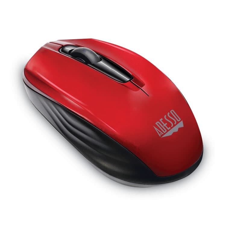 ADESSO iMouse S50 Wireless Mini Mouse, 2.4 GHz Frequency/33 ft Wireless Range, Left/Right Hand Use, Red (ADEIMOUSES50R) thumbnail 3