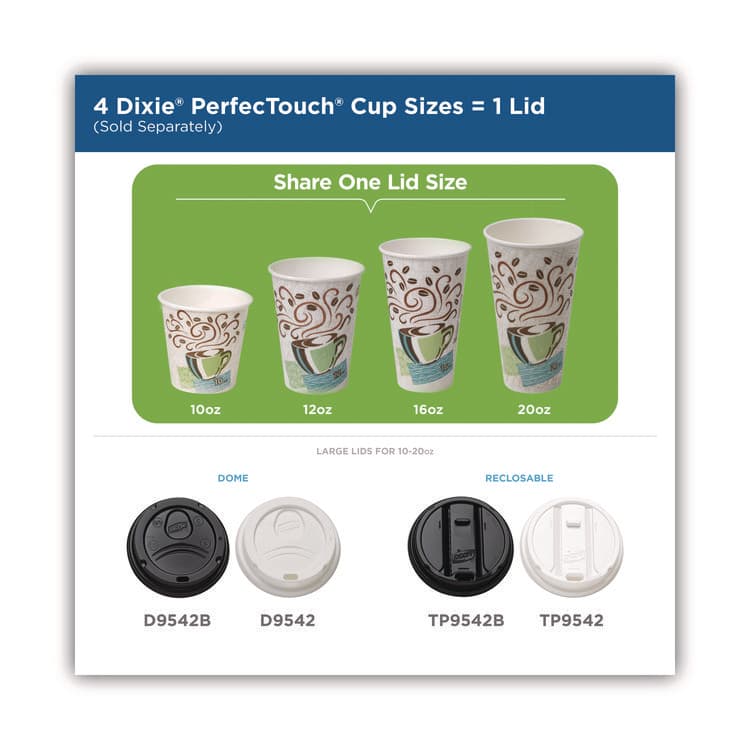 DIXIE FOOD SERVICE PerfecTouch Paper Hot Cups, 20 oz, Coffee Haze Design, 25/Pack (DXE5320CDPK) thumbnail 4