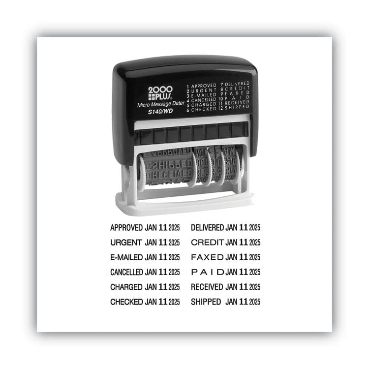 CONSOLIDATED STAMP Micro Message Dater, Self-Inking (COS011090) thumbnail 2