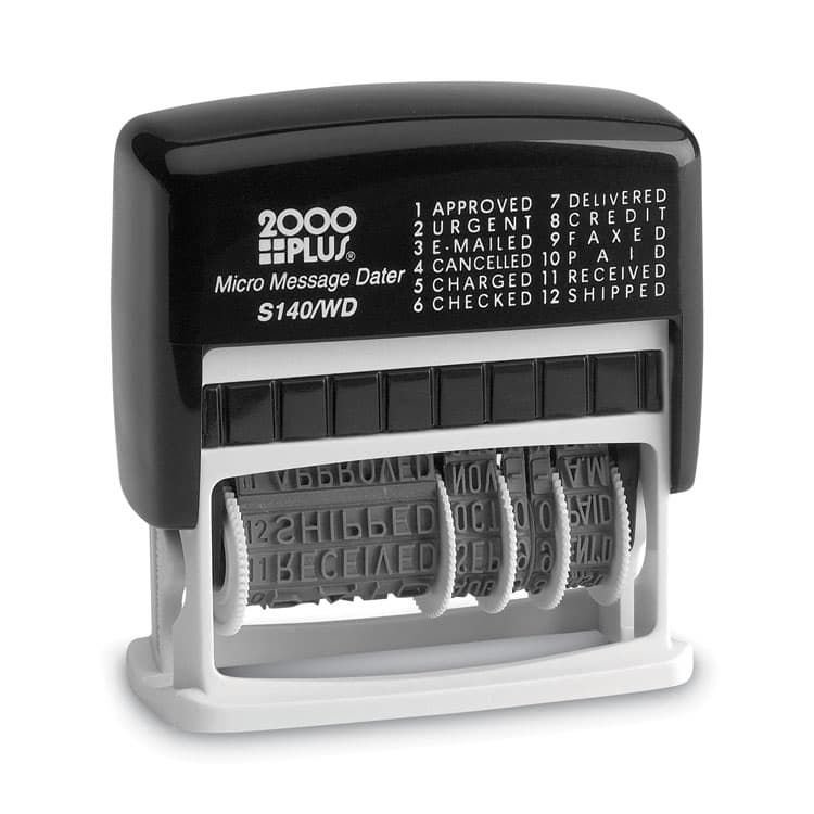 CONSOLIDATED STAMP Micro Message Dater, Self-Inking (COS011090)