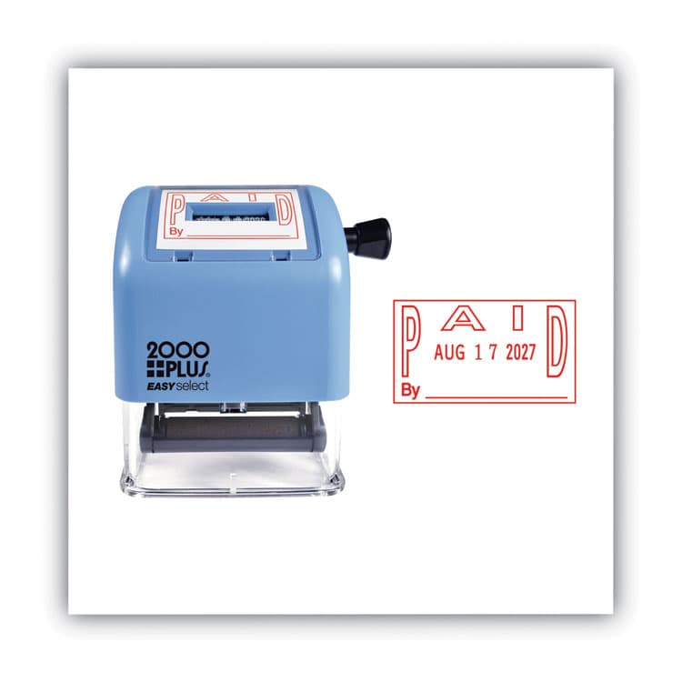 CONSOLIDATED STAMP ES Dater, PAID + Date, 1 x 1.81, Red (COS011093) thumbnail 3