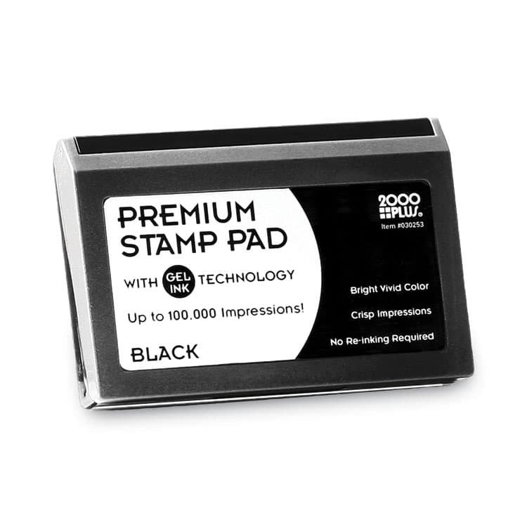 CONSOLIDATED STAMP Microgel Stamp Pad for 2000 PLUS, 4.25" x 2.75", Black (COS030253) thumbnail 4