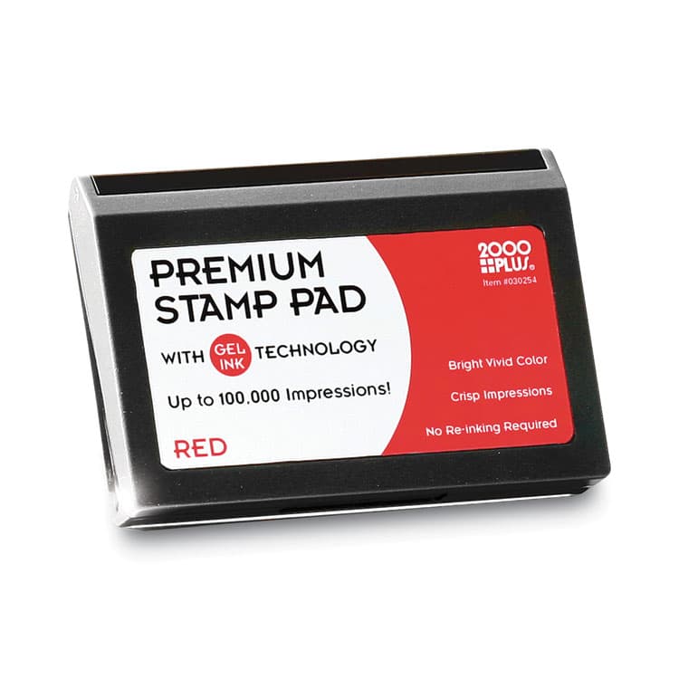 CONSOLIDATED STAMP Microgel Stamp Pad for 2000 PLUS, 4.25" x 2.75", Red (COS030254) thumbnail 4