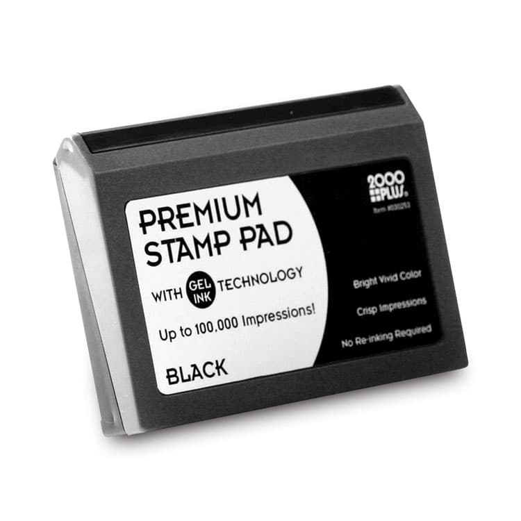 CONSOLIDATED STAMP Microgel Stamp Pad for 2000 PLUS, 6.17" x 3.13", Black (COS030256) thumbnail 4