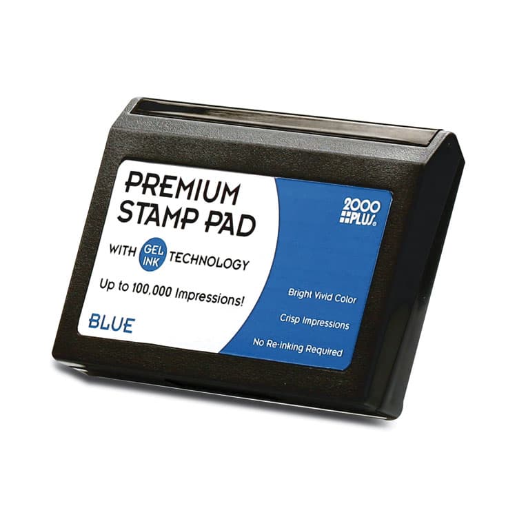 CONSOLIDATED STAMP Microgel Stamp Pad for 2000 PLUS, 6.17" x 3.13", Blue (COS030258) thumbnail 4