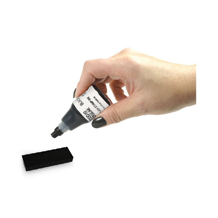 CONSOLIDATED STAMP Pre-Ink High Definition Refill Ink, 0.9 oz. Bottle, Black (COS033957) thumbnail 3