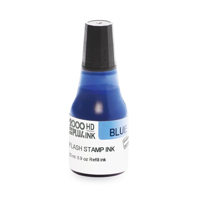 CONSOLIDATED STAMP Pre-Ink High Definition Refill Ink, Blue, 0.9 oz Bottle, Blue (COS033959)