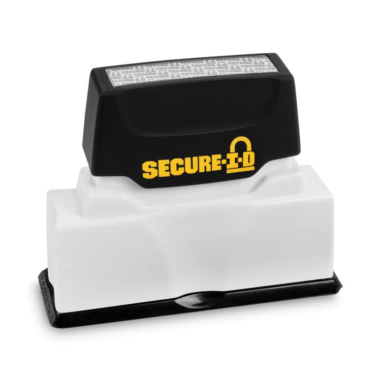 CONSOLIDATED STAMP Secure-I-D Security Stamp, Obscures Area 2.5 x 0.31, Black (COS034590)