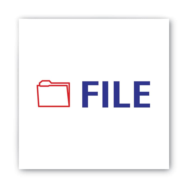 CONSOLIDATED STAMP Pre-Inked Shutter Stamp, Red/Blue, FILE, 1.63 x 0.5 (COS035534) thumbnail 3