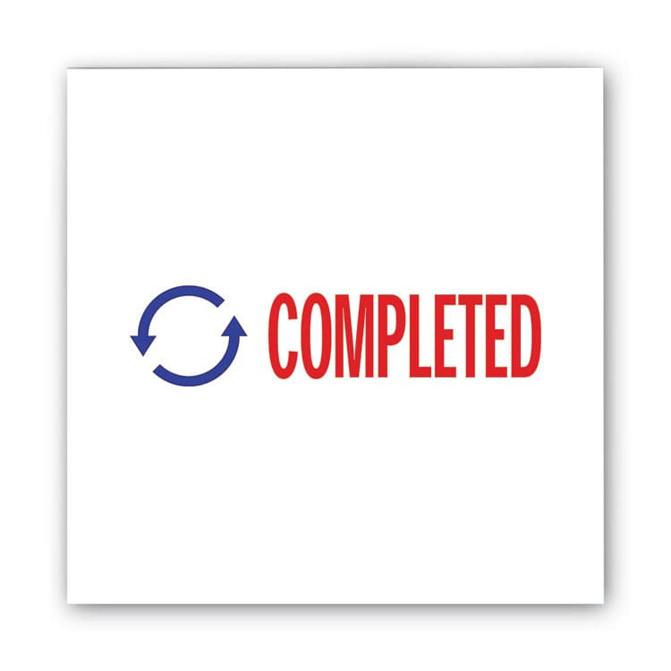 CONSOLIDATED STAMP Pre-Inked Shutter Stamp, Red/Blue, COMPLETED, 1.63 x 0.5 (COS035538) thumbnail 3