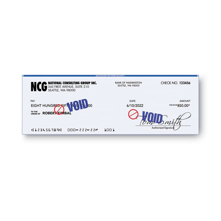 CONSOLIDATED STAMP Pre-Inked Shutter Stamp, Red/Blue, VOID, 1.63 x 0.5 (COS035539) thumbnail 4