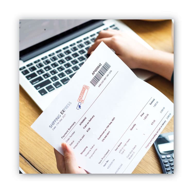 CONSOLIDATED STAMP Pre-Inked Shutter Stamp, Red/Blue, ENTERED, 1.63 x 0.5 (COS035544) thumbnail 4