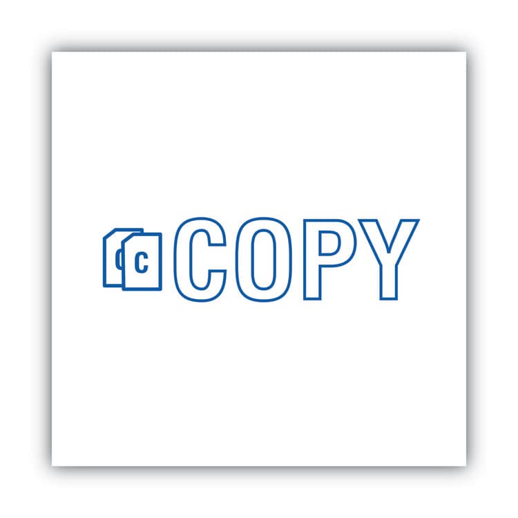 CONSOLIDATED STAMP Pre-Inked Shutter Stamp, Blue, COPY, 1.63 x 0.5 (COS035581) thumbnail 3