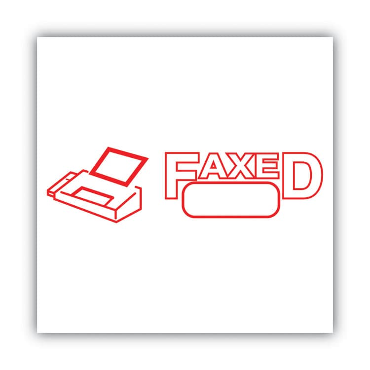 CONSOLIDATED STAMP Pre-Inked Shutter Stamp, Red, FAXED, 1.63 x 0.5 (COS035583) thumbnail 3