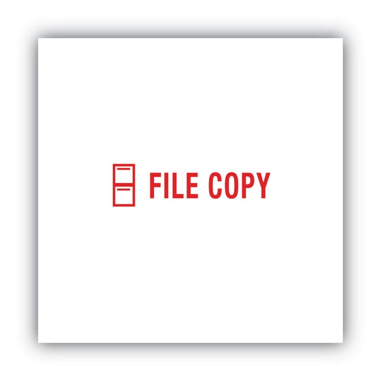 CONSOLIDATED STAMP Pre-Inked Shutter Stamp, Red, FILE COPY, 1.63 x 0.5 (COS035596) thumbnail 3