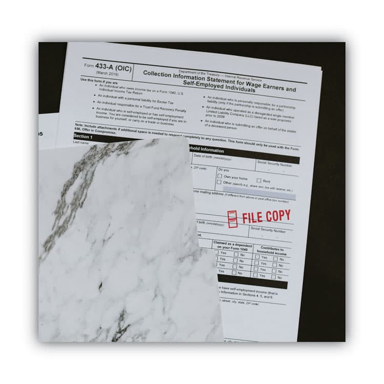 CONSOLIDATED STAMP Pre-Inked Shutter Stamp, Red, FILE COPY, 1.63 x 0.5 (COS035596) thumbnail 4