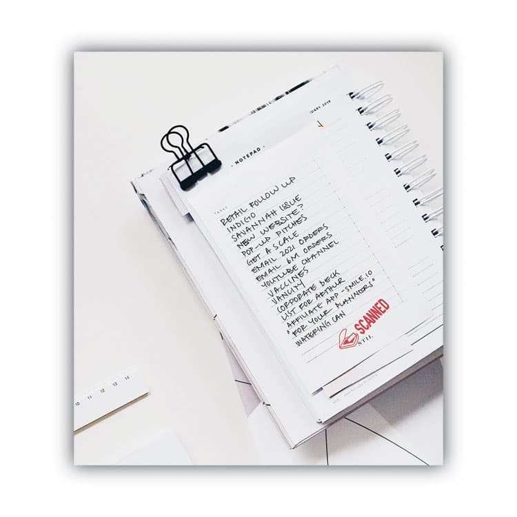 CONSOLIDATED STAMP Pre-Inked Shutter Stamp, Red, SCANNED, 1.63 x 0.5 (COS035605) thumbnail 4