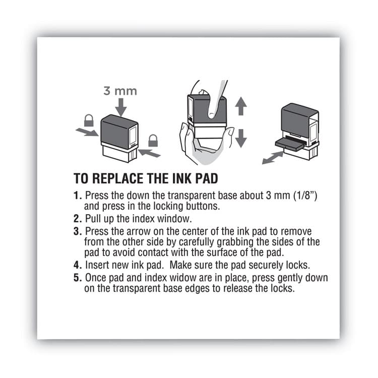 CONSOLIDATED STAMP Replacement Ink Pad for 2000PLUS 1SI60P, 3.13" x 0.25", Blue (COS065474) thumbnail 4