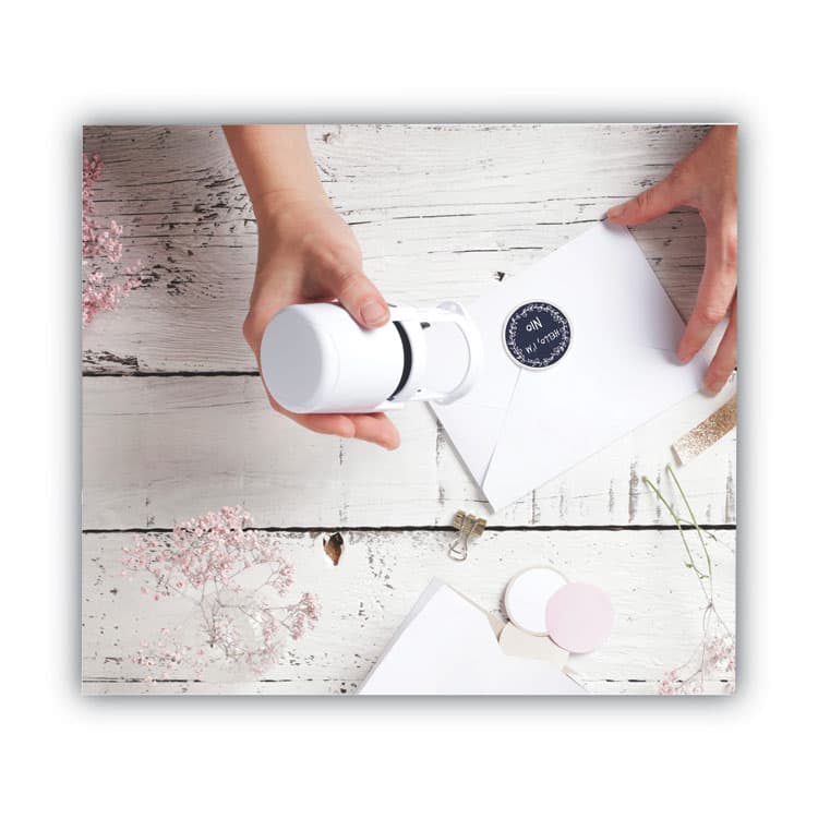 CONSOLIDATED STAMP Stamp with Voucher and Fancy Gray Ink Pad, Self-Inking, 1.56" Diameter (COS071509) thumbnail 4