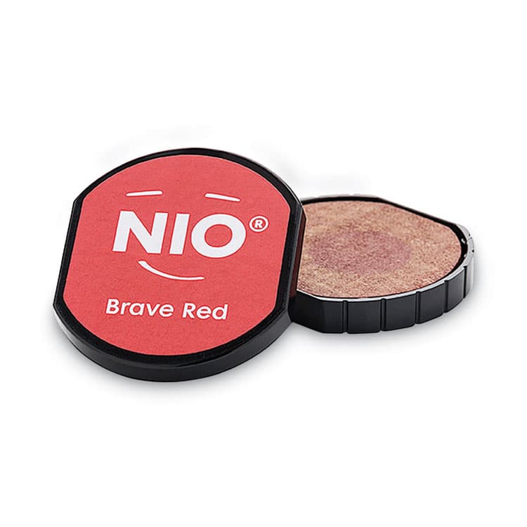 CONSOLIDATED STAMP Ink Pad for NIO Stamp with Voucher, 2.75" x 2.75", Brave Red (COS071513) thumbnail 3