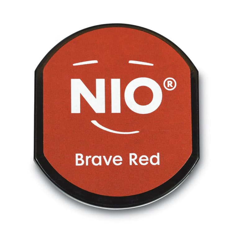CONSOLIDATED STAMP Ink Pad for NIO Stamp with Voucher, 2.75" x 2.75", Brave Red (COS071513)