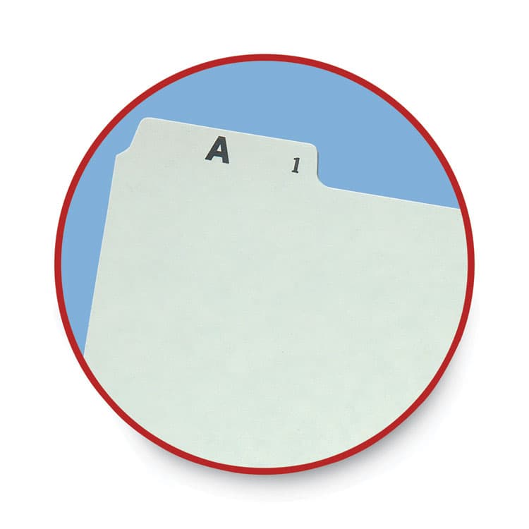 SMEAD MANUFACTURING CO. Alphabetic Top-Tab Indexed File Guide Set, 1/5-Cut Top Tab, A to Z, 8.5 x 11, Green, 25/Set (SMD50376) thumbnail 4