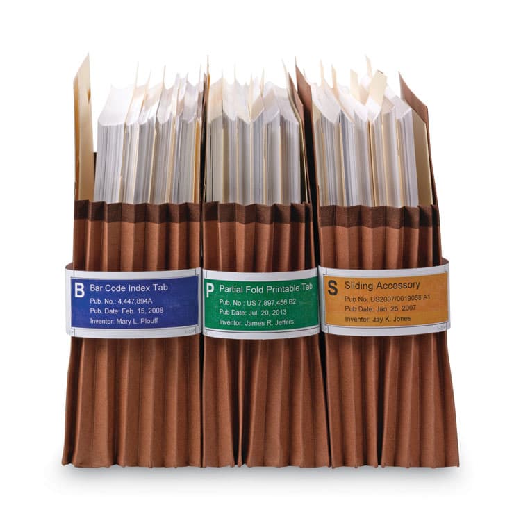 SMEAD MANUFACTURING CO. Viewables Pocket Label Pulls, 1.63 x 10.13, White, 5/Sheet, 9 Sheets/Pack (SMD68001) thumbnail 3