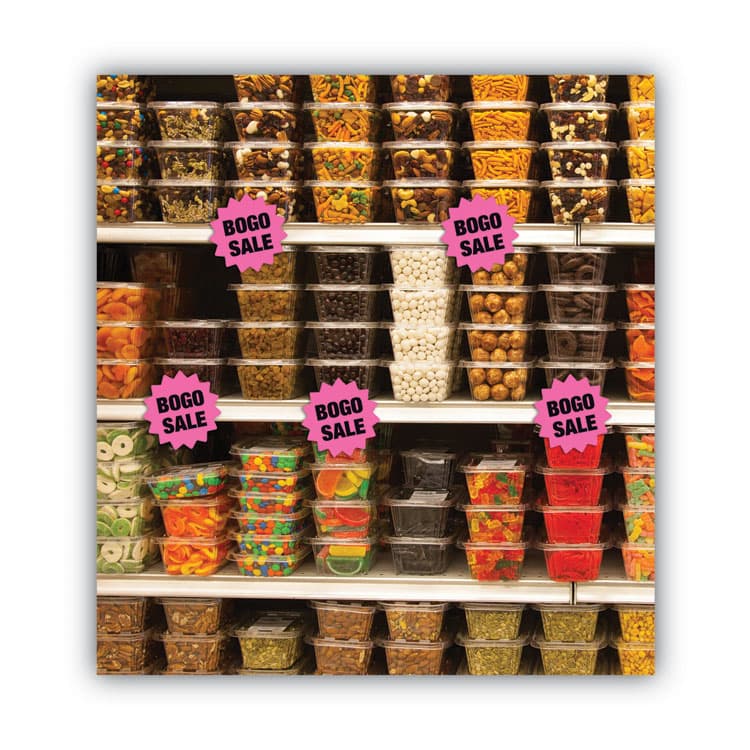 CONSOLIDATED STAMP Die Cut Paper Signs, 4" Round, Assorted Colors, Pack of 60 Each (COS090249) thumbnail 3