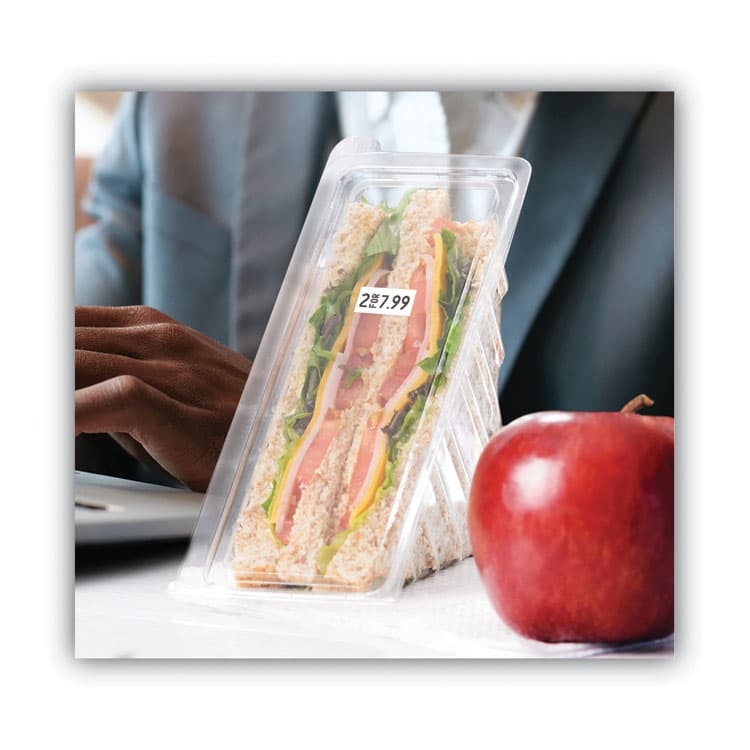 CONSOLIDATED STAMP One-Line Pricemarker Labels, 0.44 x 0.81, White, 1,200/Roll, 3 Rolls/Box (COS090944) thumbnail 3