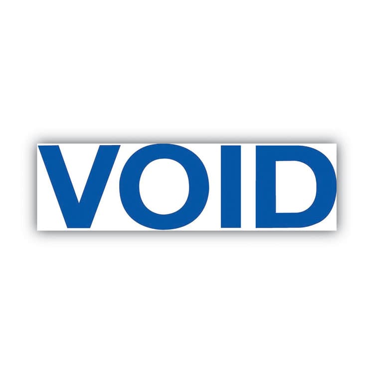 CONSOLIDATED STAMP Green Line Message Stamp, Void, 1.5 x 0.56, Blue (COS098373) thumbnail 2