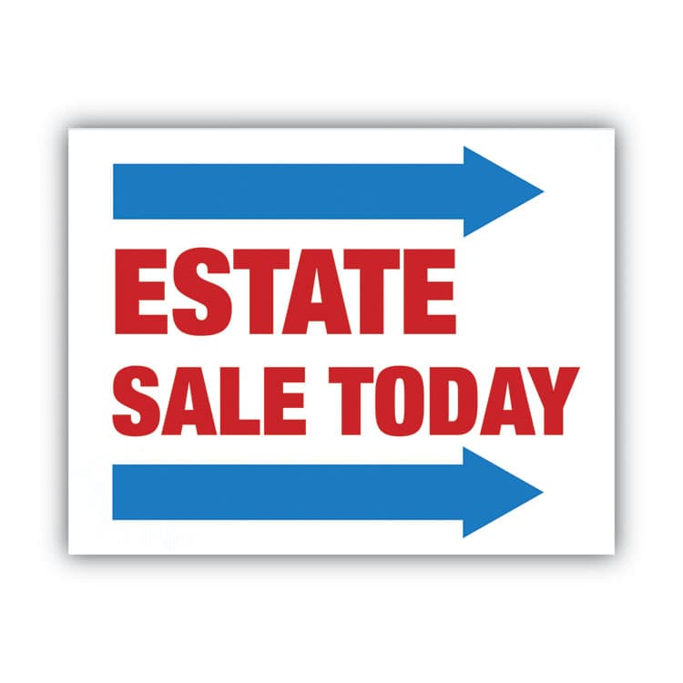 CONSOLIDATED STAMP Stake Sign, Blank White, Includes Directional Arrows, 15 x 19 (COS098055) thumbnail 3