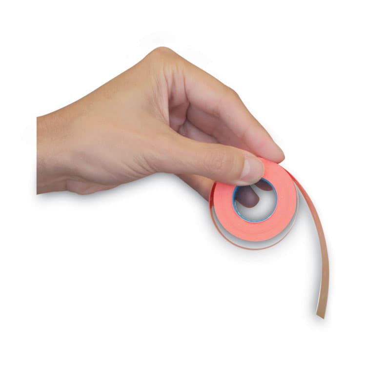 CONSOLIDATED STAMP Two-Line Pricemarker Labels, 0.44 x 0.81, Fluorescent Red, 1,000/Roll, 3 Rolls/Box (COS090951) thumbnail 3