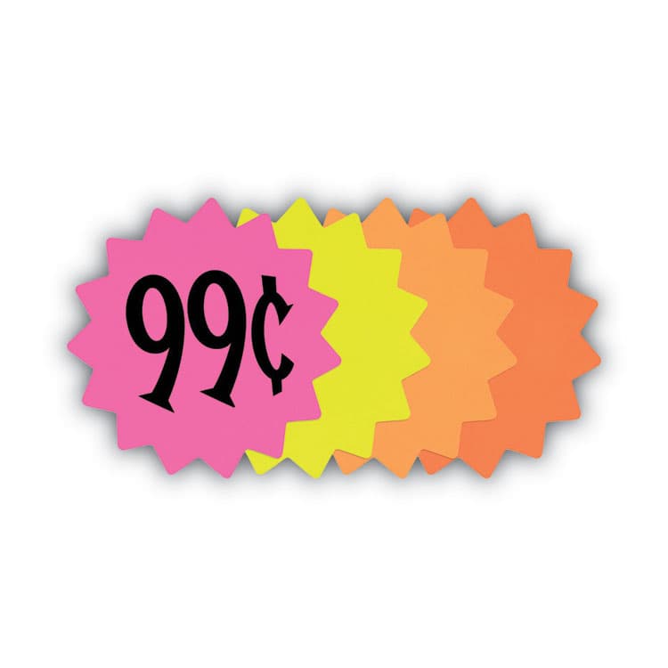 CONSOLIDATED STAMP Die Cut Paper Signs, 4" Round, Assorted Colors, Pack of 60 Each (COS090249) thumbnail 4