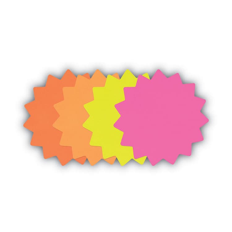 CONSOLIDATED STAMP Die Cut Paper Signs, 4" Round, Assorted Colors, Pack of 60 Each (COS090249)