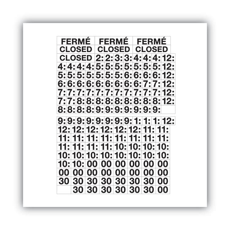 CONSOLIDATED STAMP Business Hours Sign Kit, 15 x 19, Red (COS098072) thumbnail 4