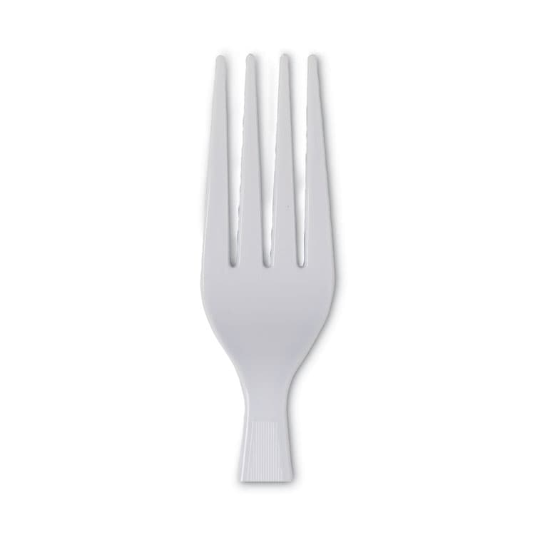 DIXIE FOOD SERVICE Plastic Cutlery, Heavyweight Fork, White, 100/Box (DXEFH207) thumbnail 3