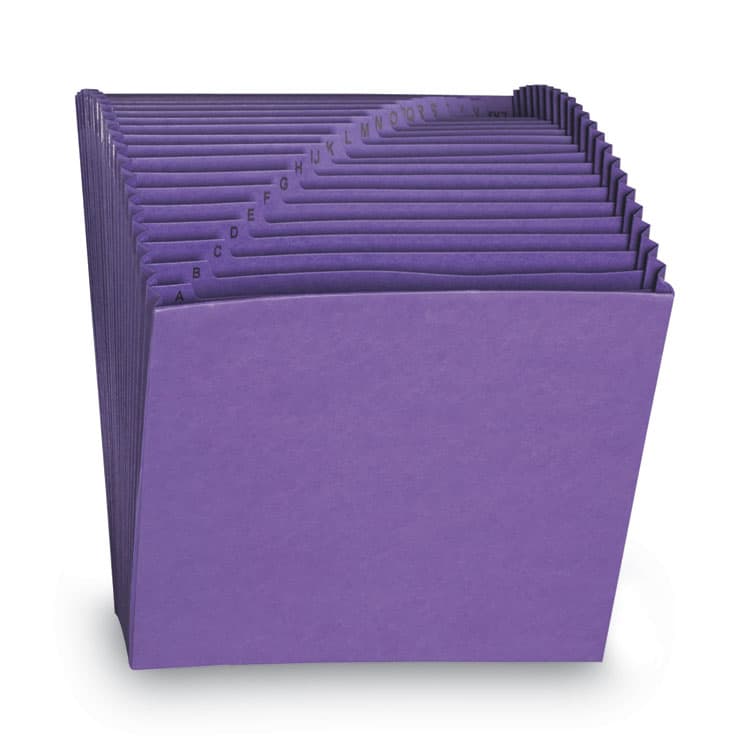 SMEAD MANUFACTURING CO. Heavy-Duty Indexed Expanding Open Top Color Files, 21 Sections, 1/21-Cut Tabs, Letter Size, Purple (SMD70721) thumbnail 2