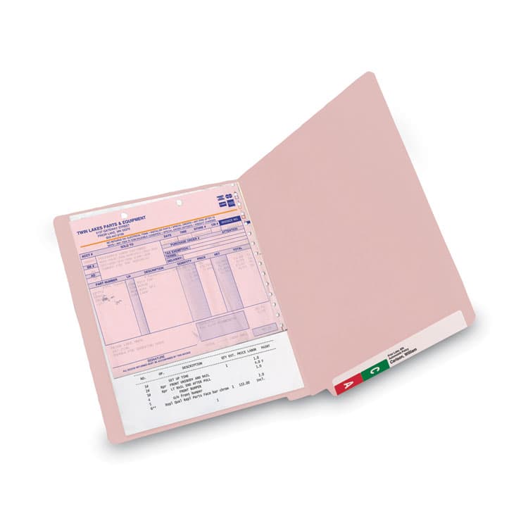 SMEAD MANUFACTURING CO. Shelf-Master Reinforced End Tab Colored Folders, Straight Tabs, Letter Size, 0.75" Expansion, Pink, 100/Box (SMD25610) thumbnail 4