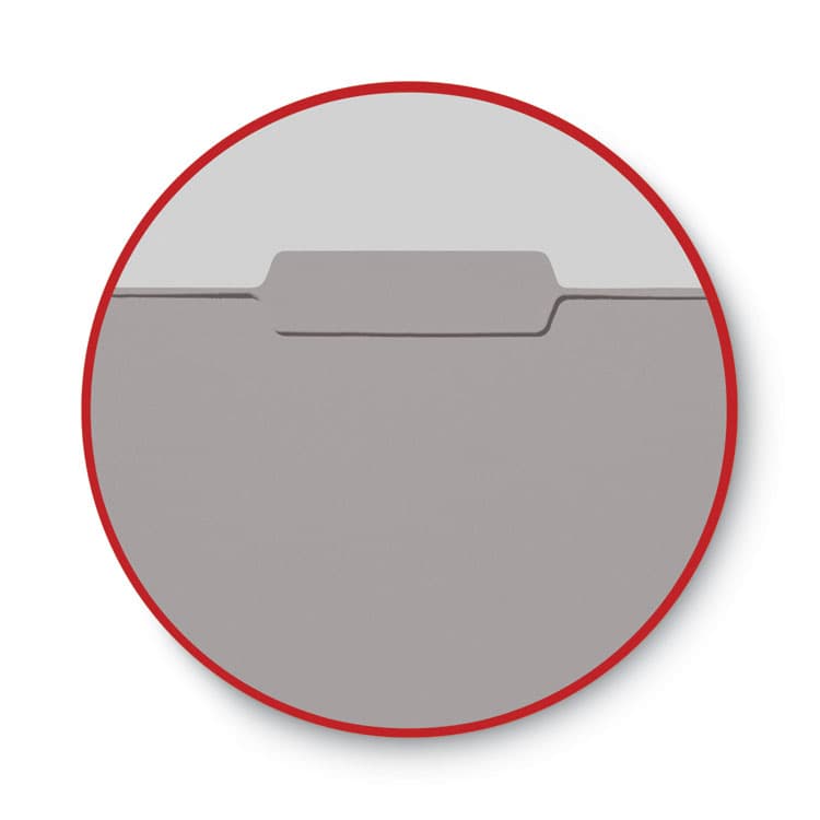 SMEAD MANUFACTURING CO. Interior File Folders, 1/3-Cut Tabs: Assorted, Letter Size, 0.75" Expansion, Gray, 100/Box (SMD10251) thumbnail 3