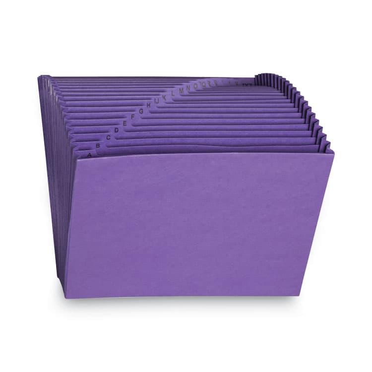 SMEAD MANUFACTURING CO. Heavy-Duty Indexed Expanding Open Top Color Files, 21 Sections, 1/21-Cut Tabs, Letter Size, Purple (SMD70721) thumbnail 4