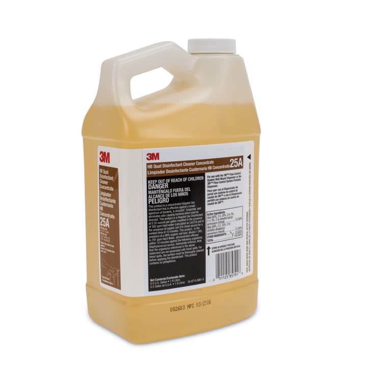 3M/COMMERCIAL TAPE DIV. HB Quat Disinfectant Cleaner Concentrate, For Flow Control System and Twist 'n Fill System, 1 gal Bottle (MMM25A) thumbnail 2