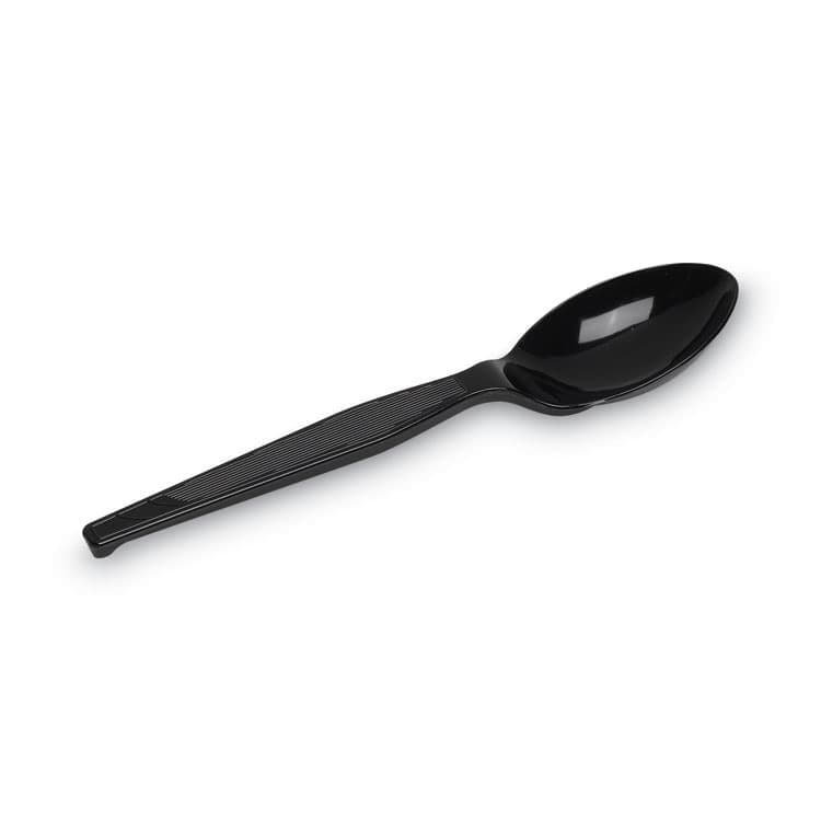 DIXIE FOOD SERVICE Plastic Cutlery, Heavy Mediumweight Spoon, Black, 1,000/Carton (DXETM517) thumbnail 3