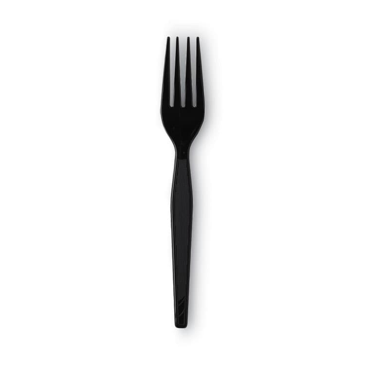 DIXIE FOOD SERVICE Individually Wrapped Heavyweight Forks, Plastic, Black, 1,000/Carton (DXEFH53C7) thumbnail 2