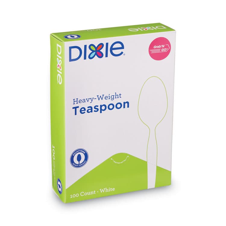 DIXIE FOOD SERVICE Plastic Cutlery, Heavyweight Spoon, White, 100/Box (DXETH207) thumbnail 3